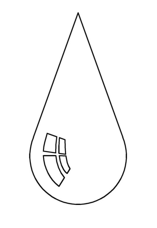 Капелька раскраска для детей