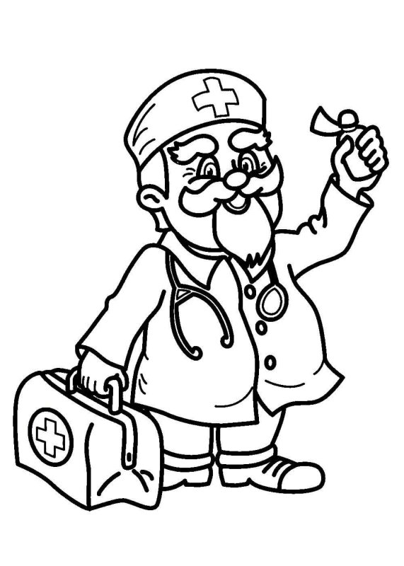 Чуковский доктор Айболит раскраска