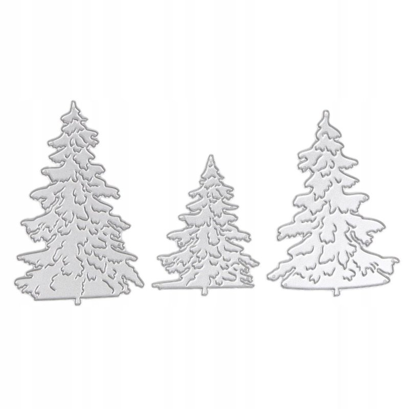 Трафарет зимней елки