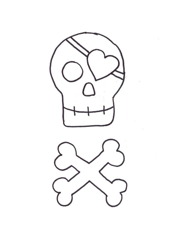 Череп аппликация