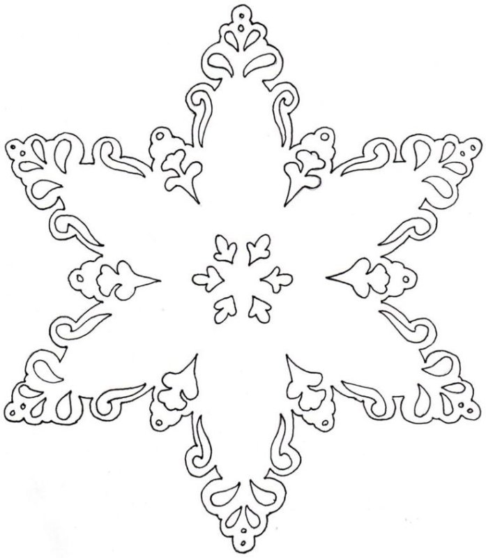 Снежинки трафареты вытынанки для вырезания