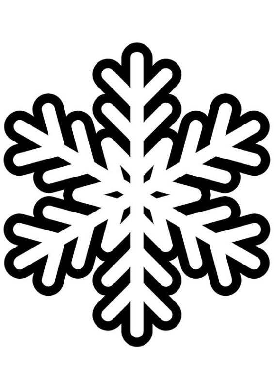 Снежинка раскраска