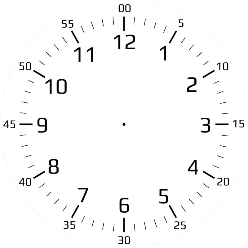 Циферблат часов без стрелок