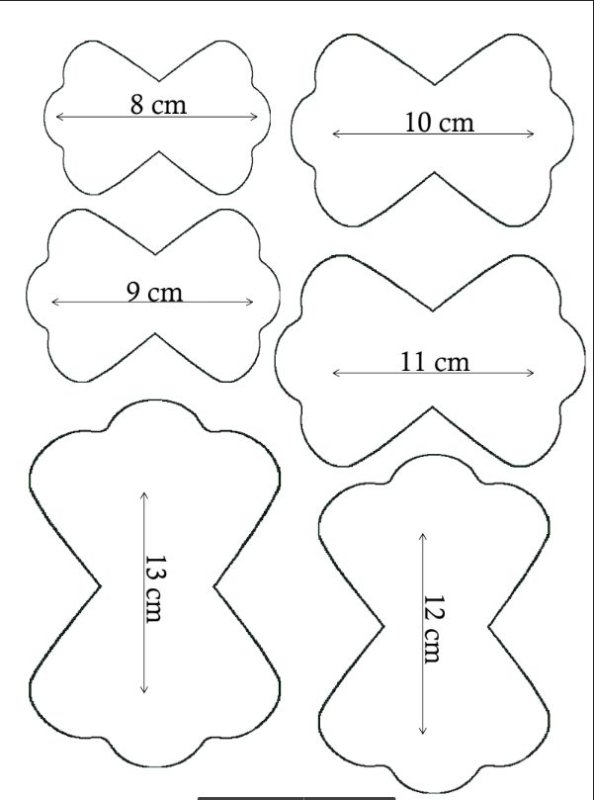 Выкройка бантика