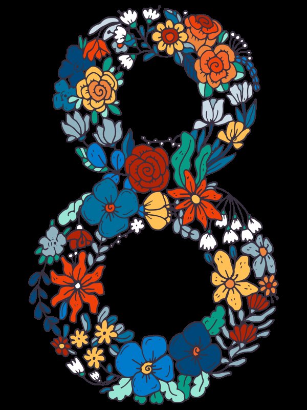 Красивая восьмерка к 8 марта