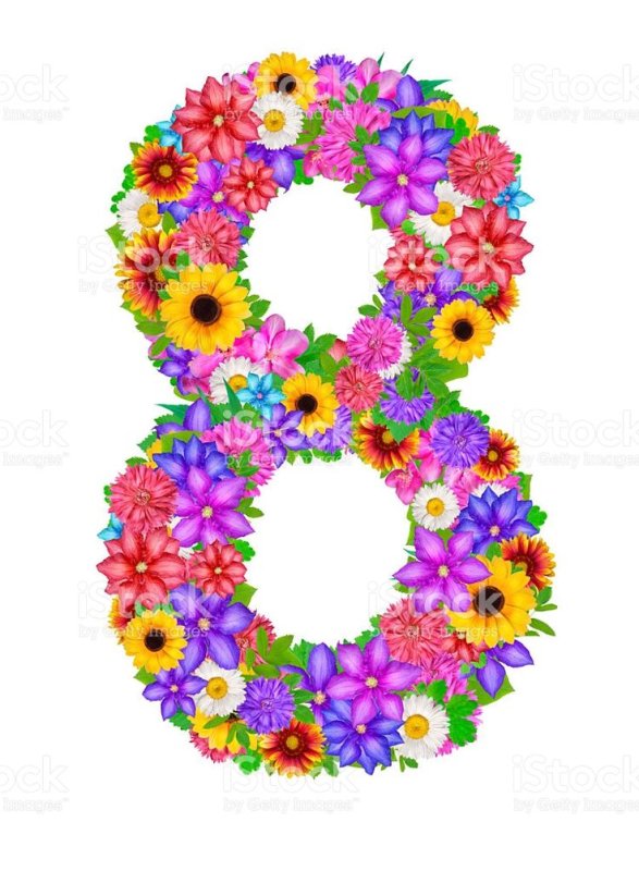 Цветочные цифры