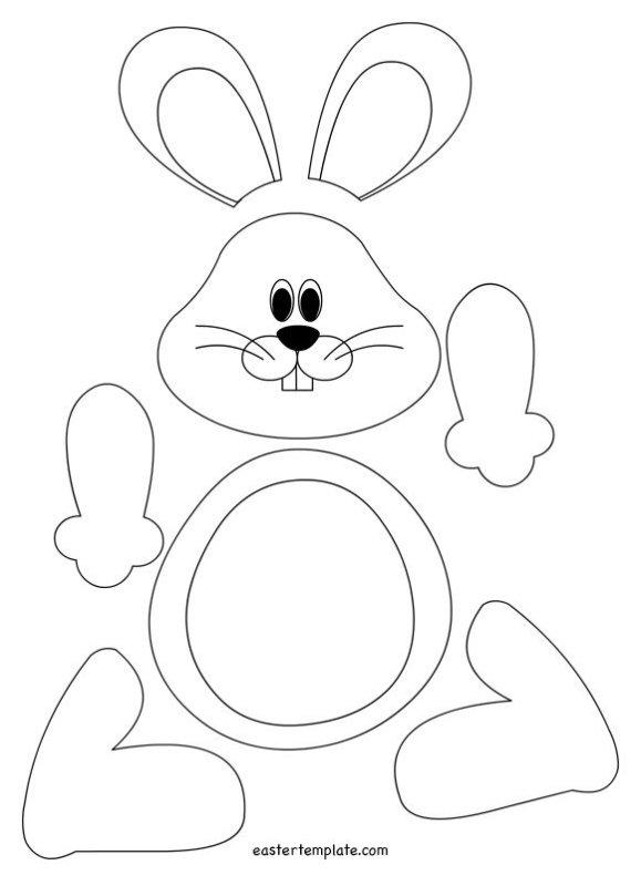 Пасхальный кролик аппликация