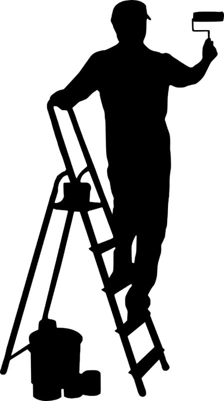Силуэт маляра