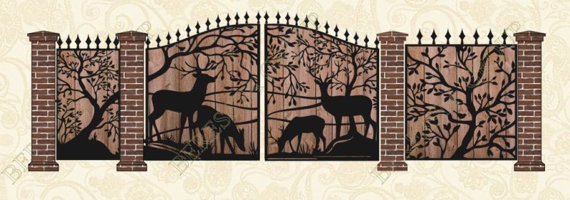 Ворота с орнаментом