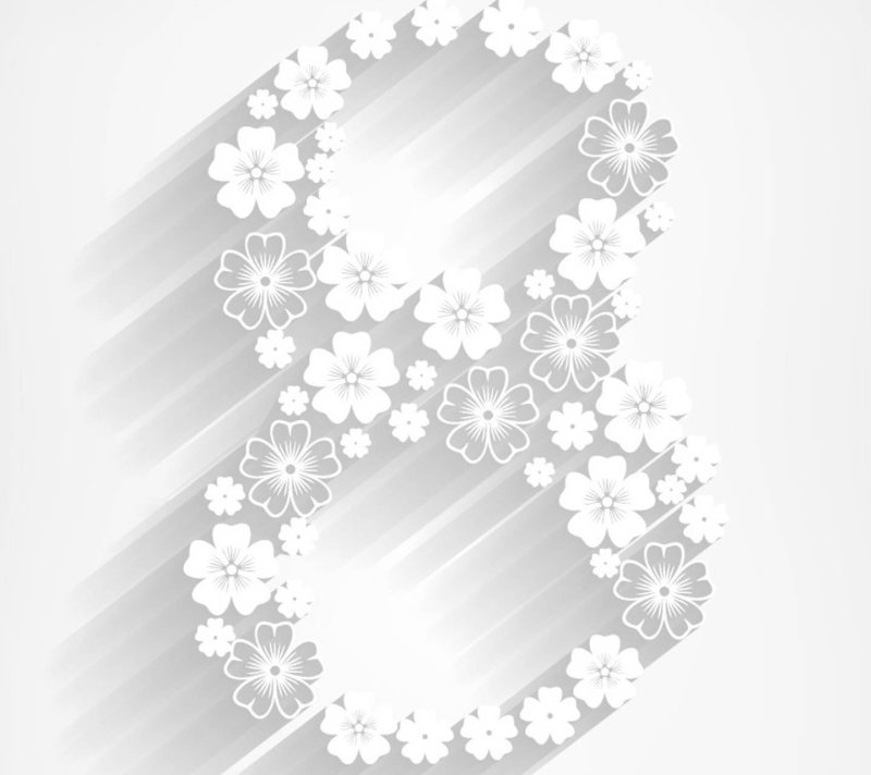 Восьмерка из цветов