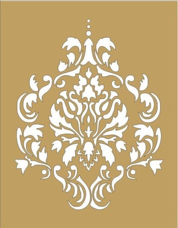 Трафарет для стен Дамаск
