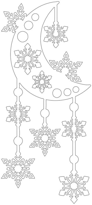 Вытынанки на новый год гирлянда