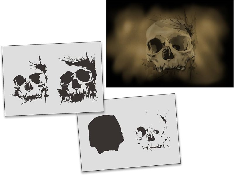 Готовые трафареты для аэрографии