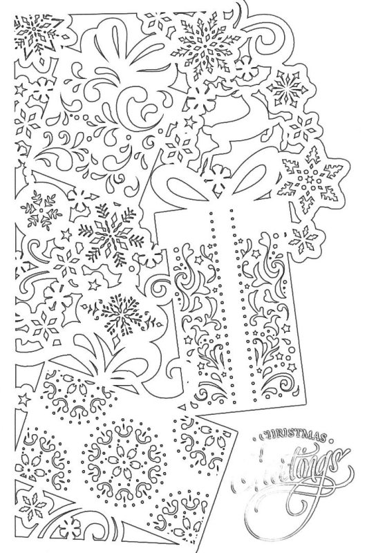 Схемы новогодних вытынанок