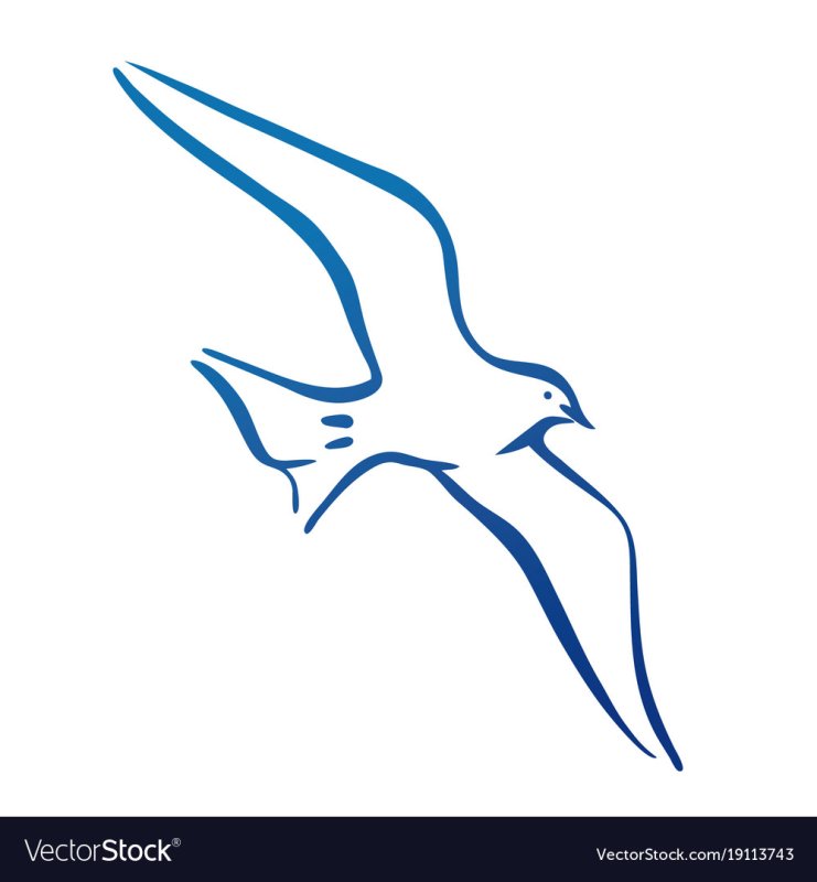 Чайки трафарет для вырезания