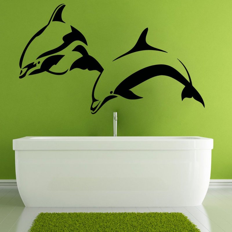 Наклейки в ванную Скат