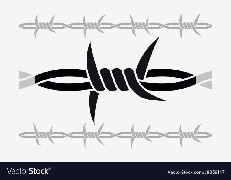 Эскиз колючей проволоки на руку