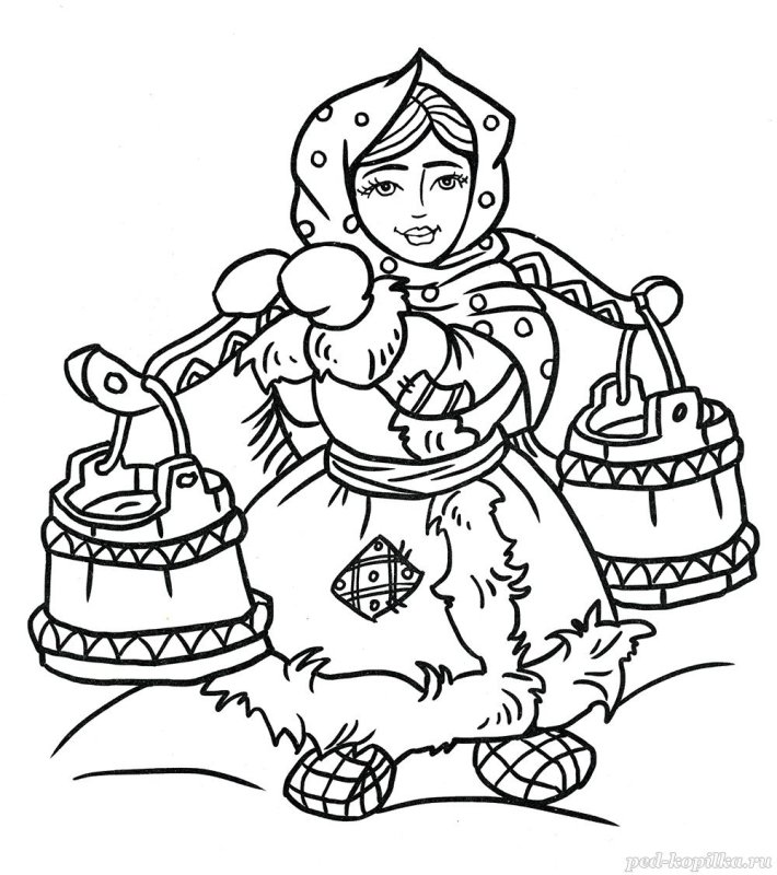 Морозко раскраска для детей