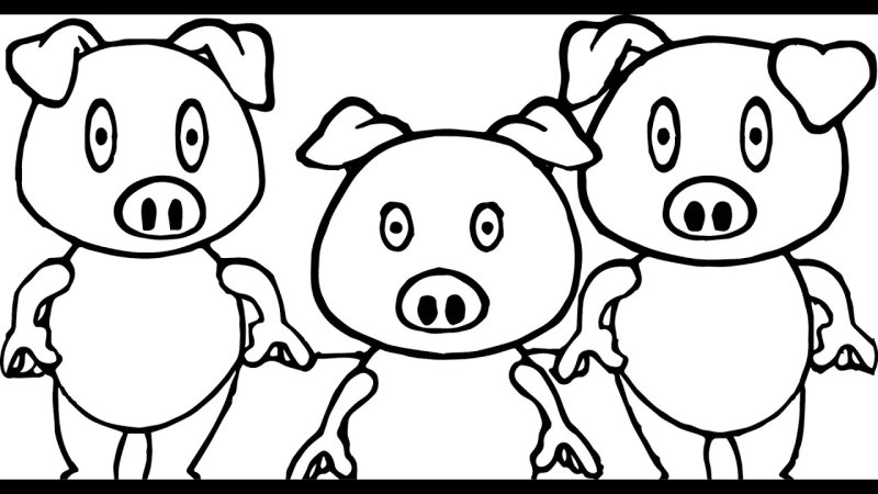 Поросенок для раскрашивания детям