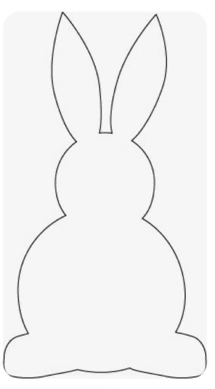 Трафарет зайца для аппликации