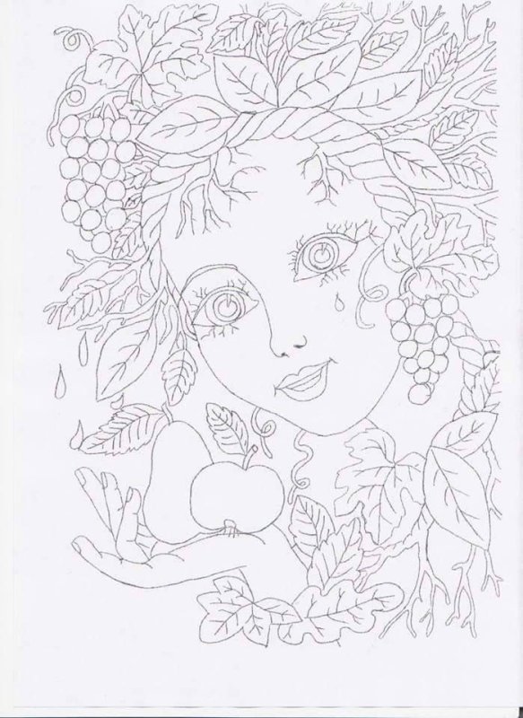 Лицо осени для аппликации