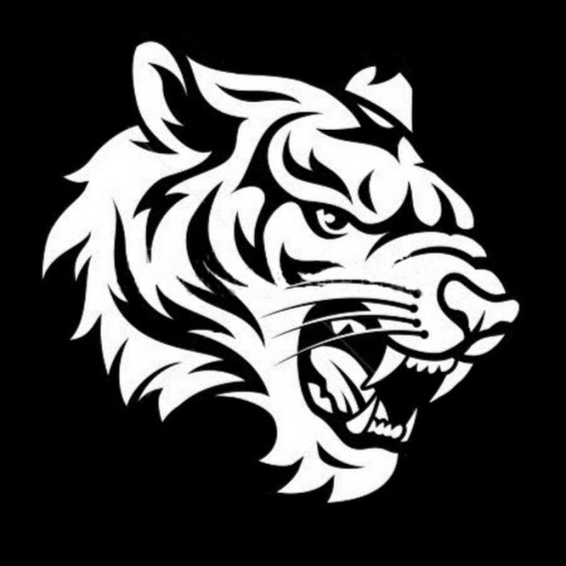 Тигр трафарет