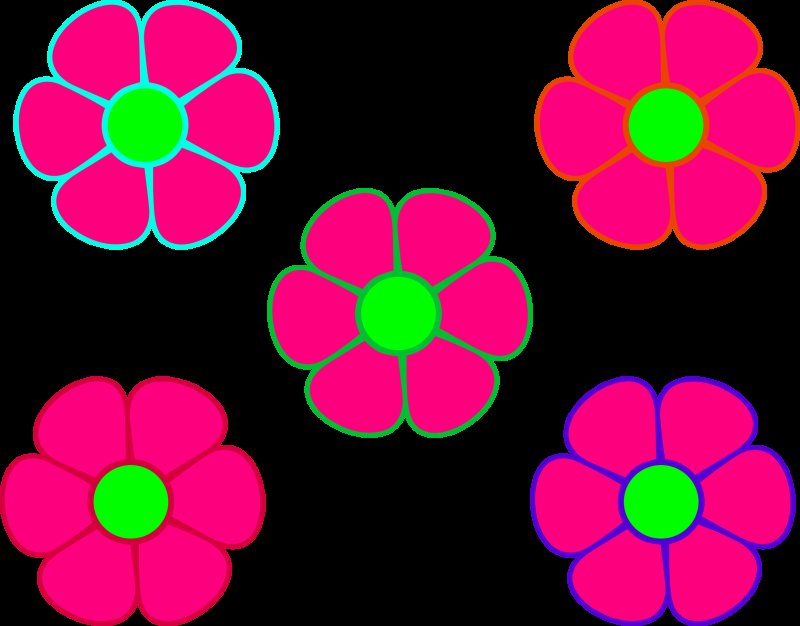 Шаблоны цветов цветные