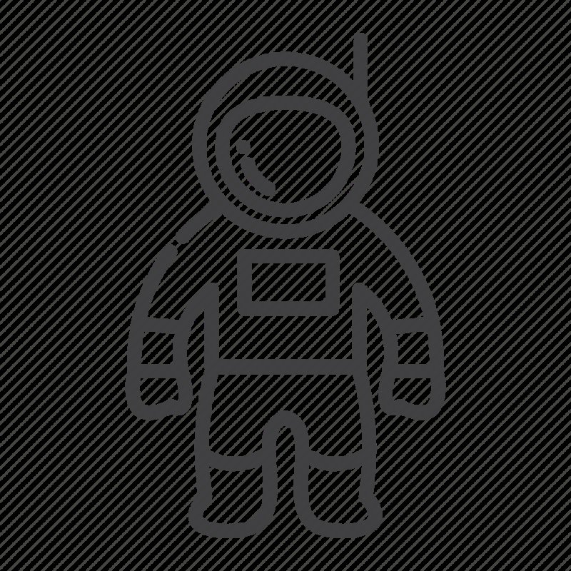 Космонавт схематично