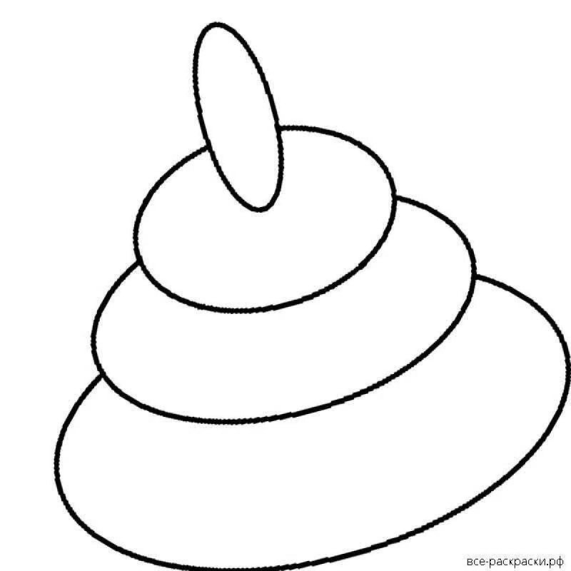 Пирамидка раскраска