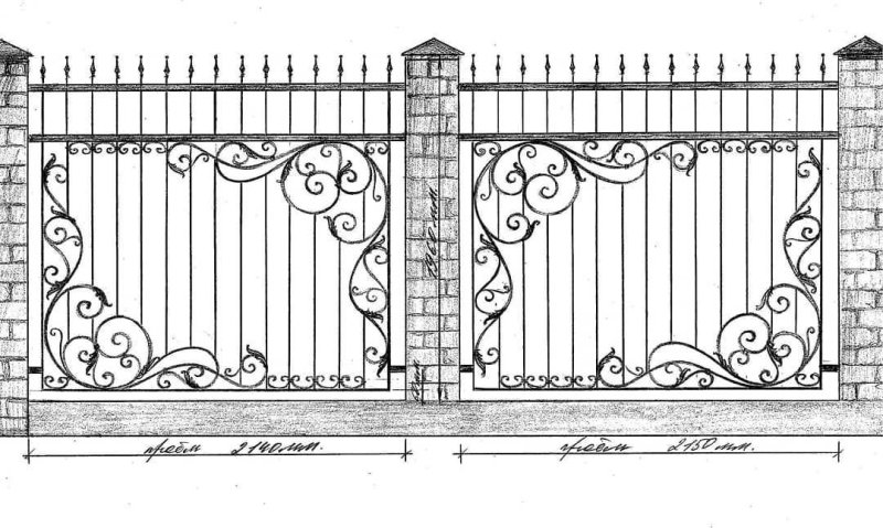 Узоры на заборах из металла