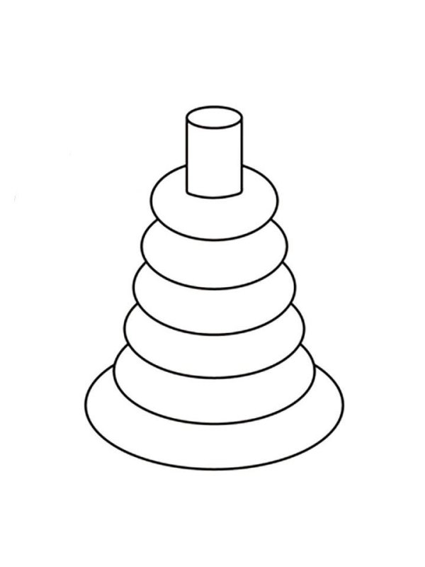 Пирамидка трафарет