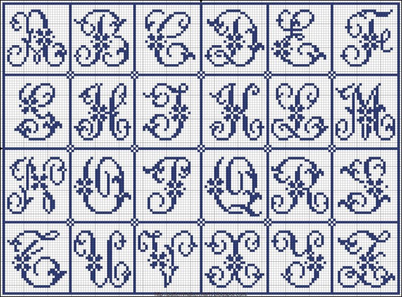 Буквы для вышивания крестом