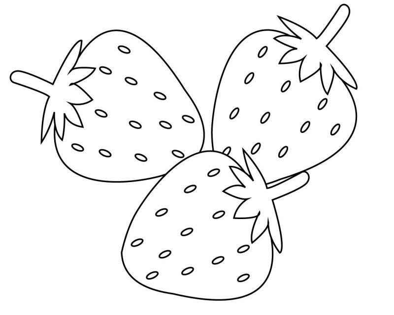 Земляника раскраска для детей