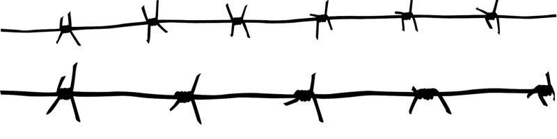 Нарисовать колючую проволоку