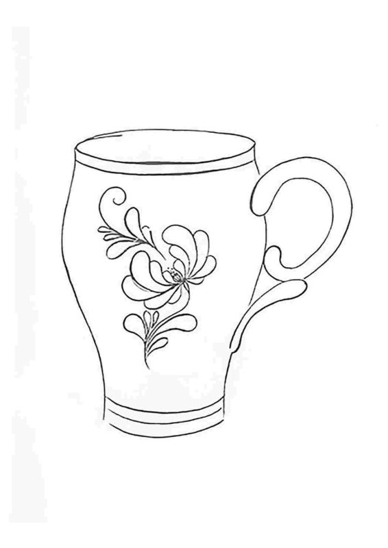 Гжель раскраска