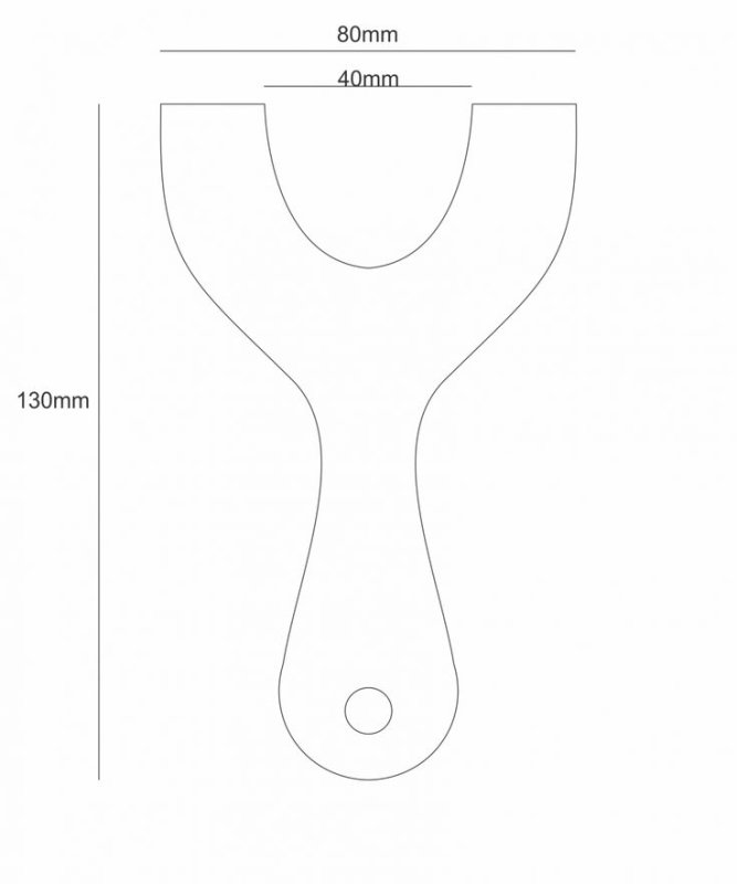 Чертеж рогатки для охоты с размерами