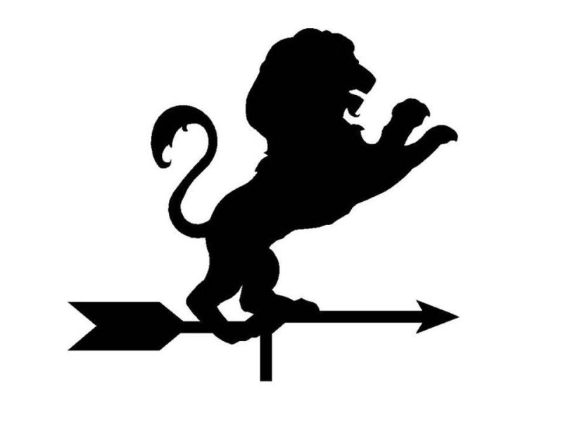 Трафарет флюгера на крышу