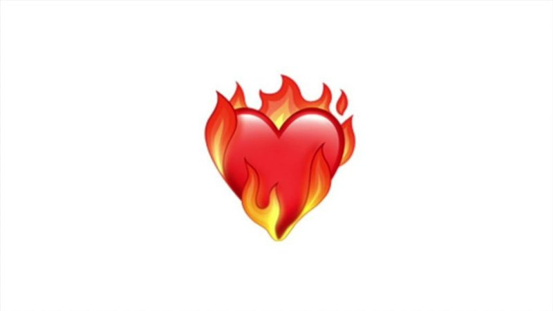 Горящее сердце эмодзи