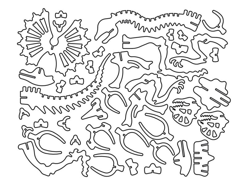 Динозавр из фанеры чертежи