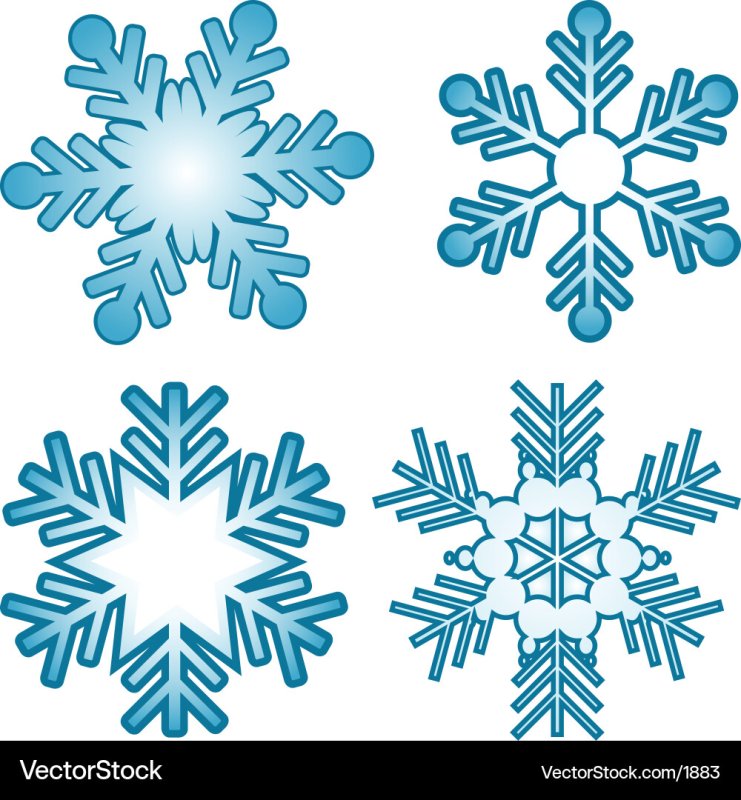 Снежинка трафарет на голубом фоне