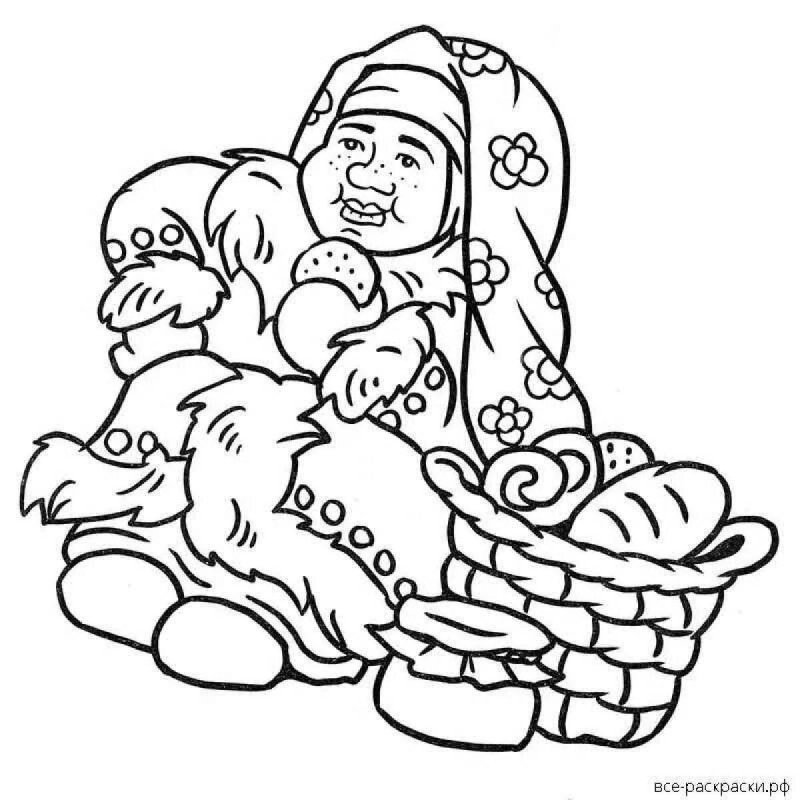 Морозко раскраска для детей