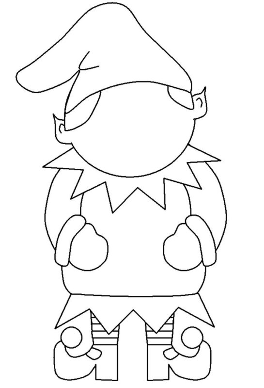 Трафарет эльфа