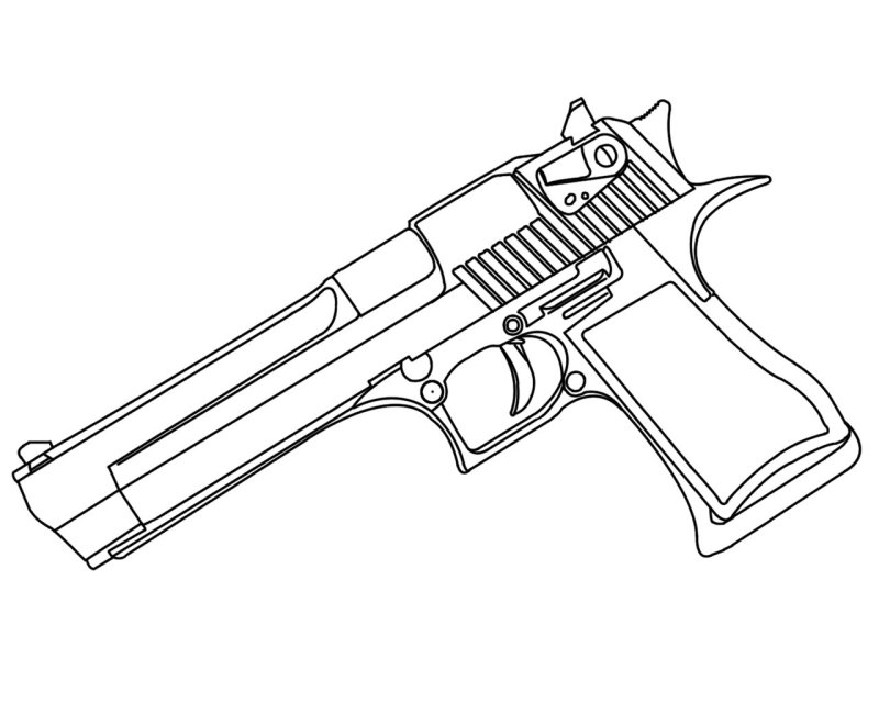 Чертёж пистолета Desert Eagle