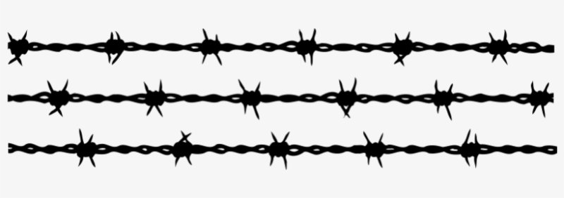 Колючая проволока черно белая