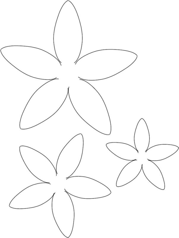 Цветы трафарет для вырезания