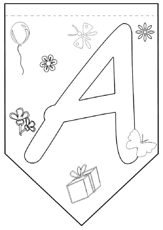 Флажки с буквами шаблоны для печати