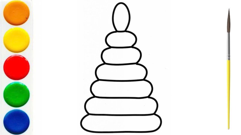 Пирамидка раскраска