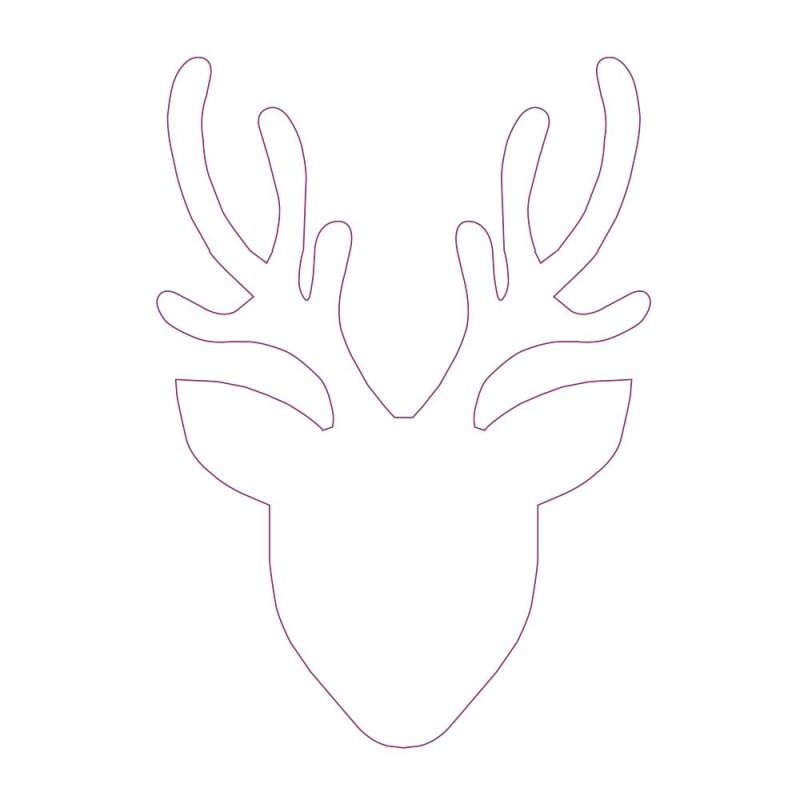 Голова оленя контур