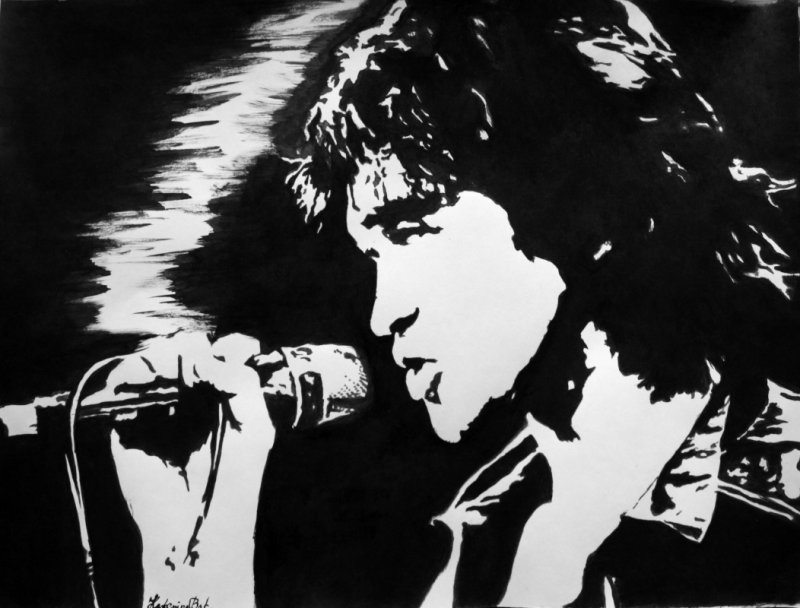 Виктор Цой портрет вектор