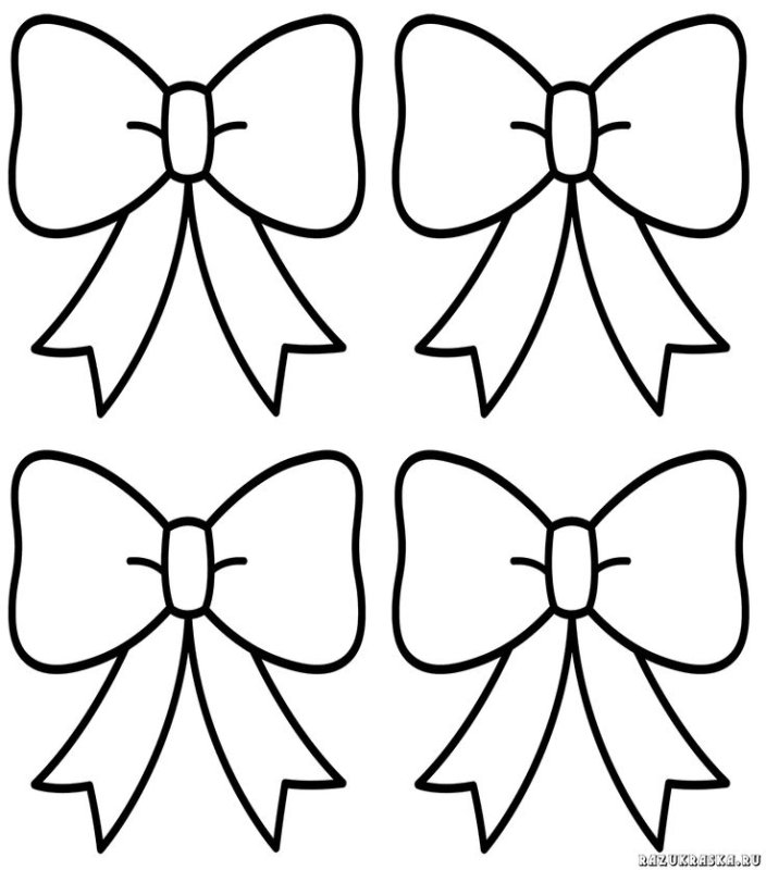 Бант раскраска